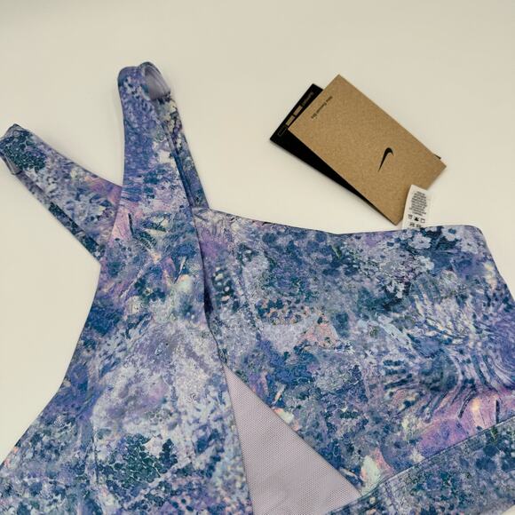 Nike Women's Swoosh All-Over-Print Wrap Medium-Support Sports Bra Size Medium - Picture 9 of 10